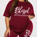Plus Size Sets for Women Summer 2 Pieces Blessed Printed Offers and Liquidation Everything Cheap Elegant Women's Sets Short Sets