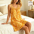 Vintage Paisley Print Women 100% Cotton Camisole | SAMAG