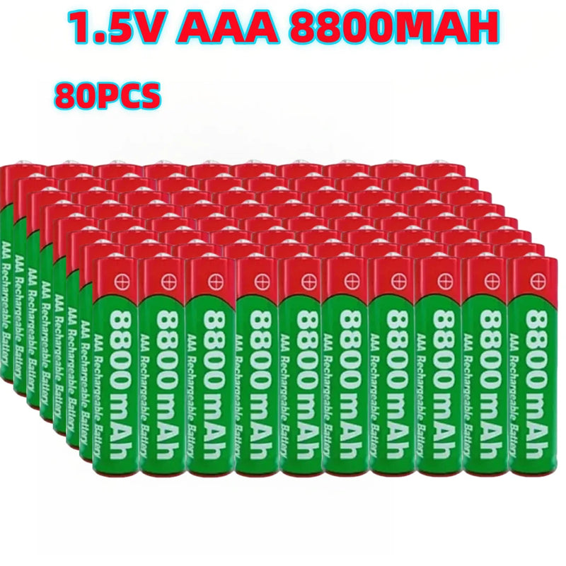 NEW 8800mAh Rechargeable Battery AAA  Alkalinity Battery 1.5 V AAA Battery for Clocks Mice Computers Toys So on