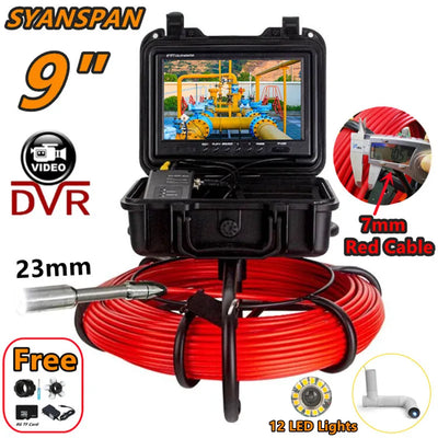 9" DVR 20/30/50/100M HD Screen SYANSPAN Pipe Inspection | SAMAG
