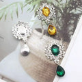 New 25 * 45 mm Alloy Flower Board Rhinestone Pendant DIY - View 2 | SAMAG
