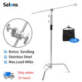 Selens C-Stand Adjustable Stainless Steel Light Stand Heavy Duty Tripod photo studio kits Shooting Photography Props Tripode