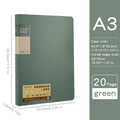 Thickened Light Retro Color A3 Document Folder Multi-color Matte Office Student 8K Large Portfolio Sketch Folder for Drawings