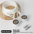 1 Pair Wide Flat Design No-Tie Shoelaces Rotating Buttons Quick-Adjust Quick-Adjust Laces Casual No-Tie Flat Laces Sports Shoes