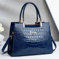 Luxury Bright Leather Ladies HandBags High-end Crocodile  Messenger Bags Boston Ladies Shopping Shoulder Tote Bags Crossbody Bag