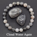 Women's Genuine Tree Patterned Agates Beads Bracelet Real