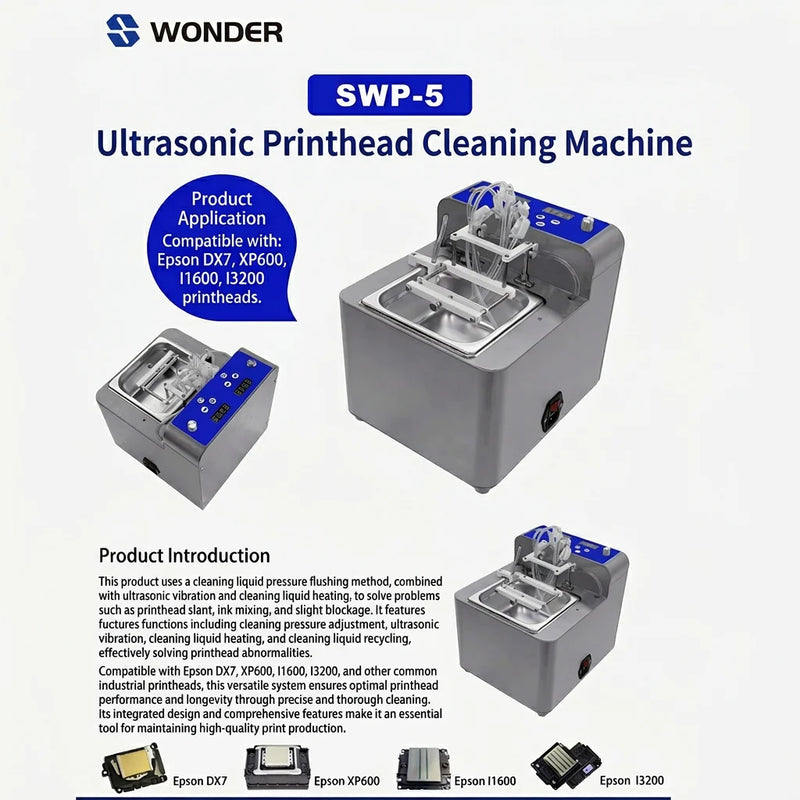 Precision Engineered Ultrasonic Cleaning Machine For Epson Printheads Restoring Clogged Inkjet Printer Nozzles Cleaner Pro