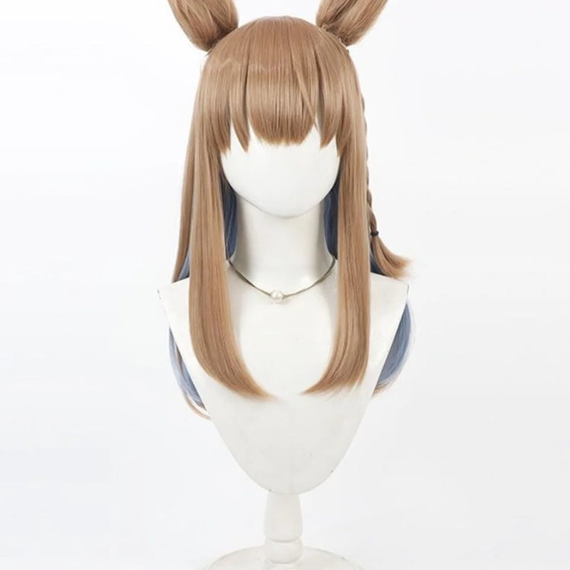 Uma Musume: Pretty Derby Cosplay Almond Eye Wig Halloween anime party heat-resistant synthetic light brown wig