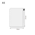 10Pcs  A5 A6 A7 Binder Pocket Binder Zipper Folders for 6 Ring Notebook Divider Page Waterproof PVC Leaf Document Filing Bag