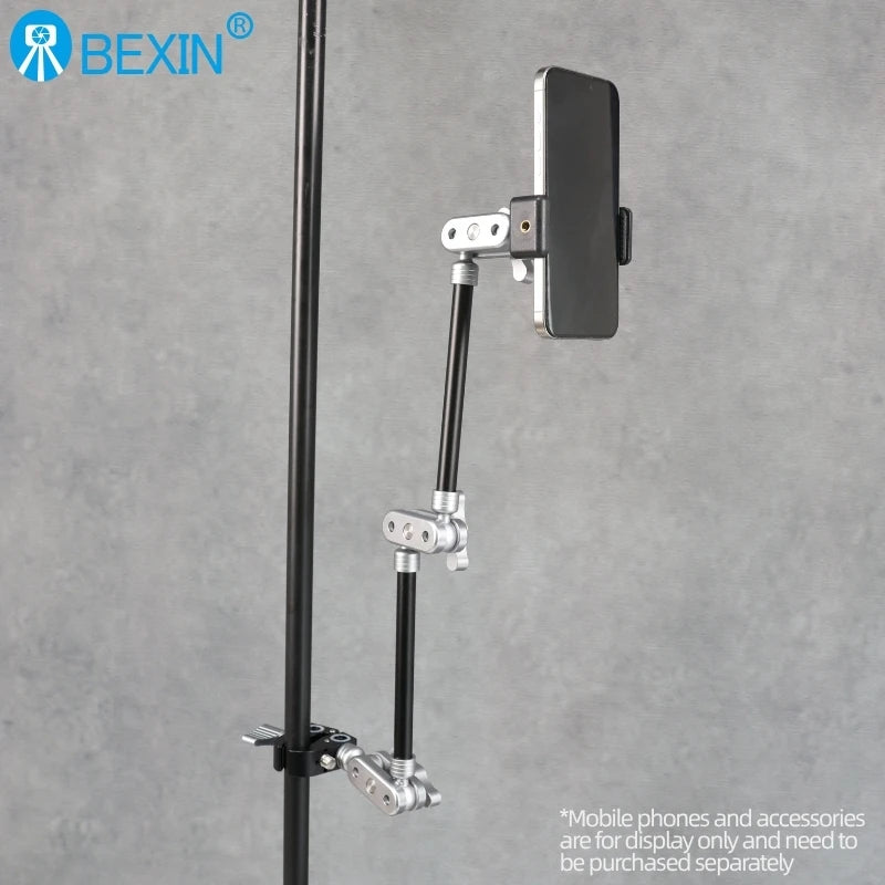 BEXIN Camera Magic Arm with Super Clip Bracket for Smartphone  Clamp Mount Tablet Webcam Studio Kits Set