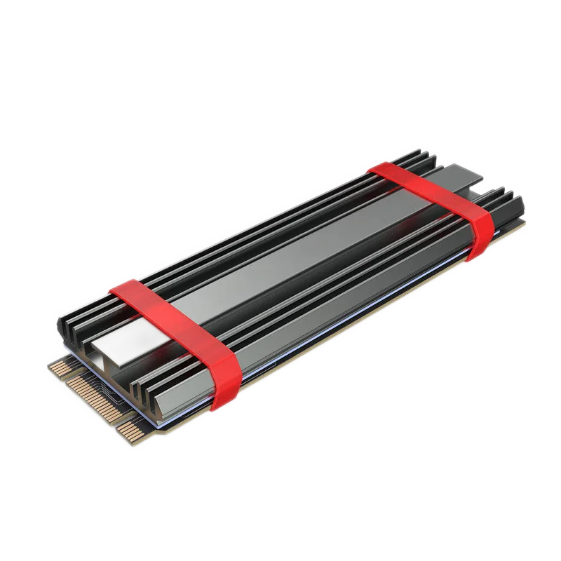 TEUCER M2 2280 Solid State Hard Disk Aluminum Radiator M.2 SSD Heatsink with Thermal Silicone Pad For PS5/PC/Laptop Cooling