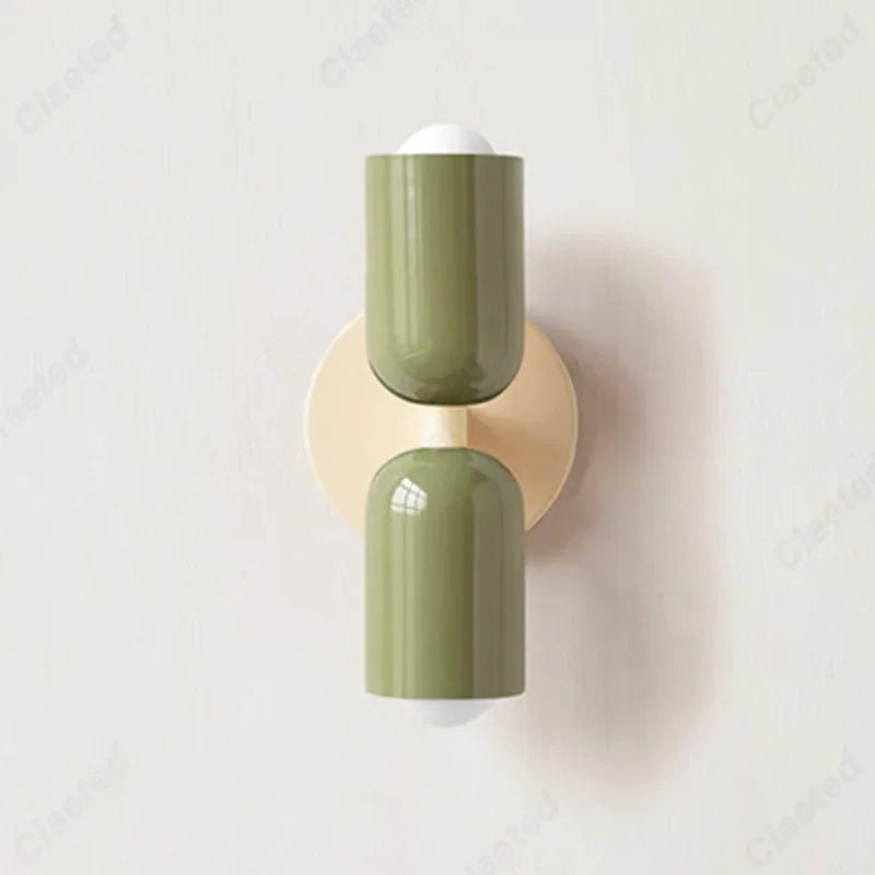 LED Creative Cream Wind Double Headed E27 Hotel Restaurant Wall Light Indoor Home Bedroom Bedlight Living Room Corridor Lighting