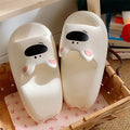 Women Thick Soft-Soled Slippers Platform Cute Animals Design Summer Indoor Non-Slip Bathroom Couples Comfortable Casual Home New