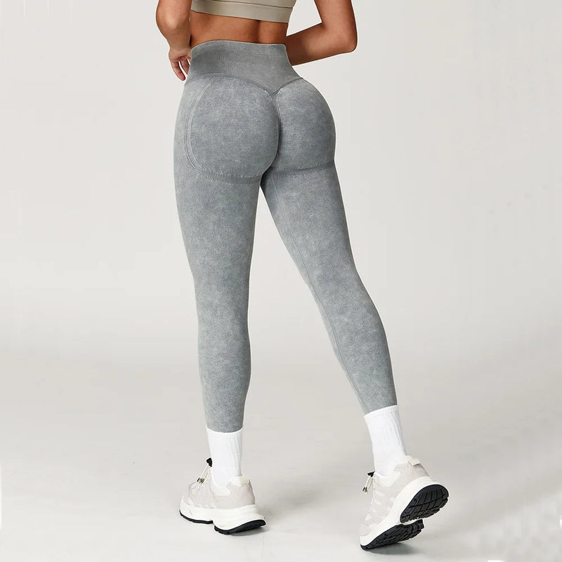 Yoga Pants Sports Leggings Women Seamless Sports Yoga Pant High Waist Ribbed Gym Clothes Fitness Workout Wear Scrunch Bum Tights