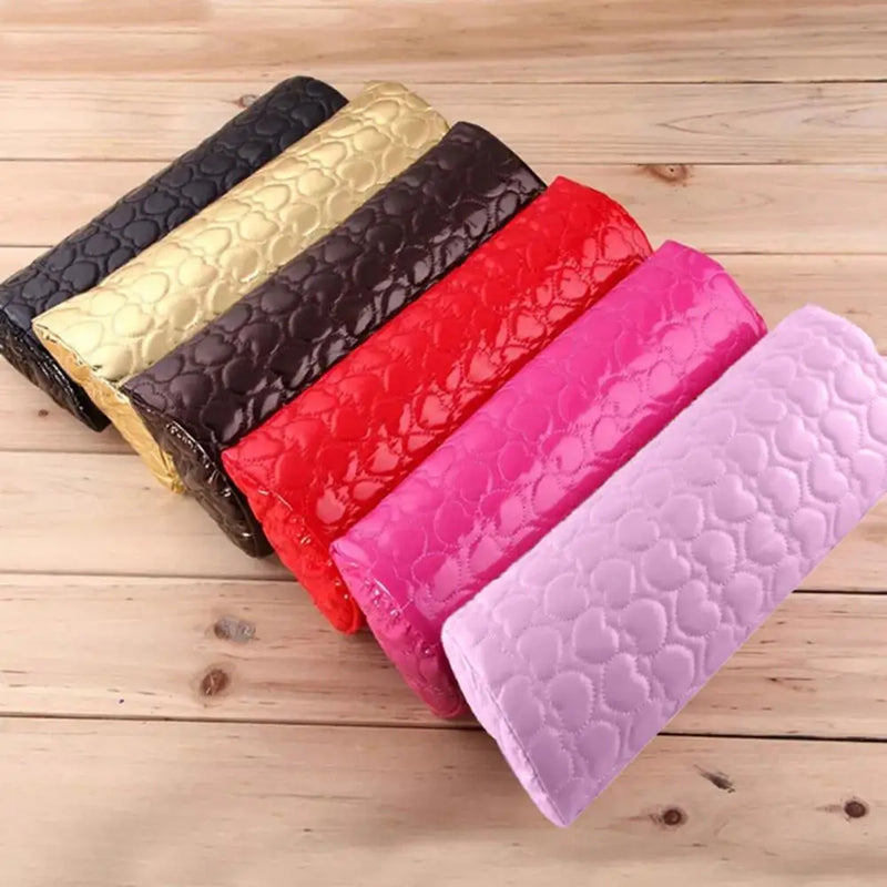 Red Faux Leather Nail Art Pillow Hand Holder Cushion Arm Rest Support Manicure Nail Art Tool