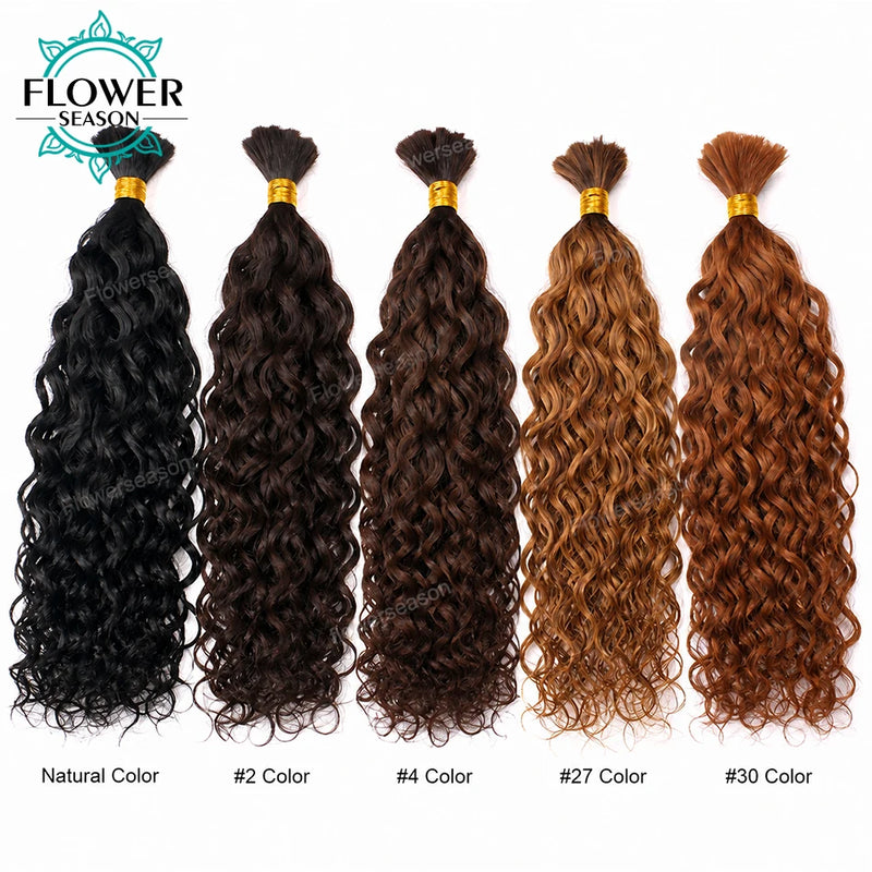 Bulk Hair For Braiding Human Hair Loose Wave Braids Hair Double Drawn Full End Bulk Human Hair Extensions 1/2/3Bundles No Weft