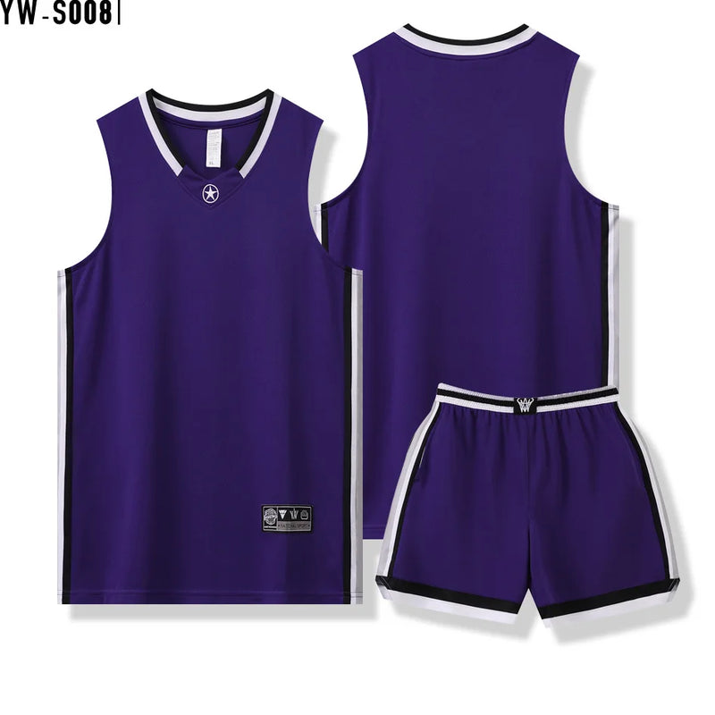 Basketball Jersey Adult Customize Quick-drying Training Uniform Shirt Sportswear Tracksuit Sport Suit Clothes Men Team Outfit