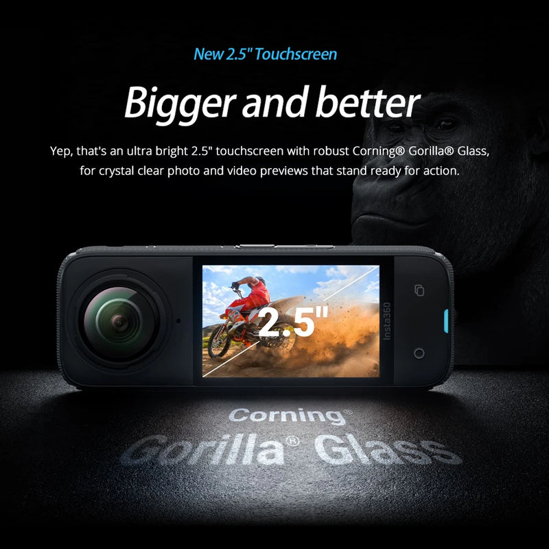 Insta360 X4 8K Panoramic Action Camera Refurbished 72MP Photos Digital Camera For Vlogging Cameras FlowState Stabilization 10M Waterproof Go Pro Vlogging 360° Camera Fast Shipping From US