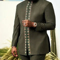 African Traditional Dress Men's Suit Long Sleeve Ethnic Style Printed Patchwork Shirt Casual Pants 2 Piece - View 11 | SAMAG