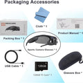 FPV WiFi Action Camera Sunglasses 1080P  Wireless POV Bodycam for Sports Cycling Vlog Video Recording