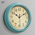 Wall Clock 12-inch Large Retro Wall Clocks Non Ticking Classical Quiet Clocks Living Room Kitchen Bedroom Office Decor A0KF