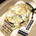 POEDAGAR Luxury Men Watch Top Original Waterproof Luminous Chronograph Man Wristwatch Stainless Steel Quartz Men's Watches Reloj