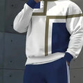 The new men's set for Spring and Autumn features a casual fashionable comfortable and soft 3D checkered - View 3 | SAMAG