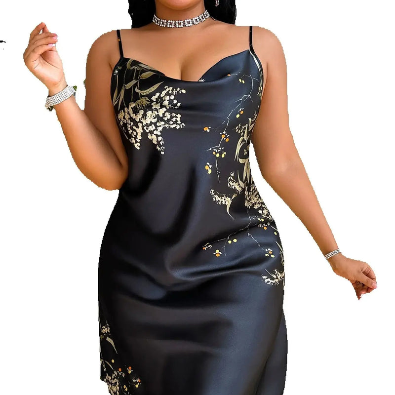 Vintage Cherry Print Ladies Nightdress Sexy Fashion | SAMAG