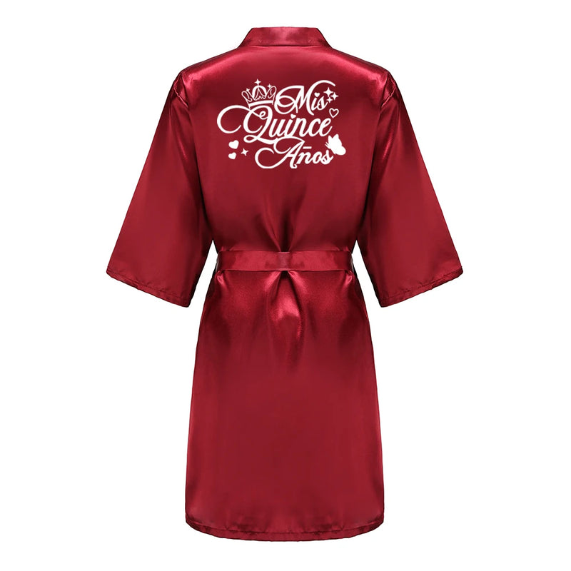 Mis Quince Años Bathrobe Mama de la Quinceañera Robe | SAMAG