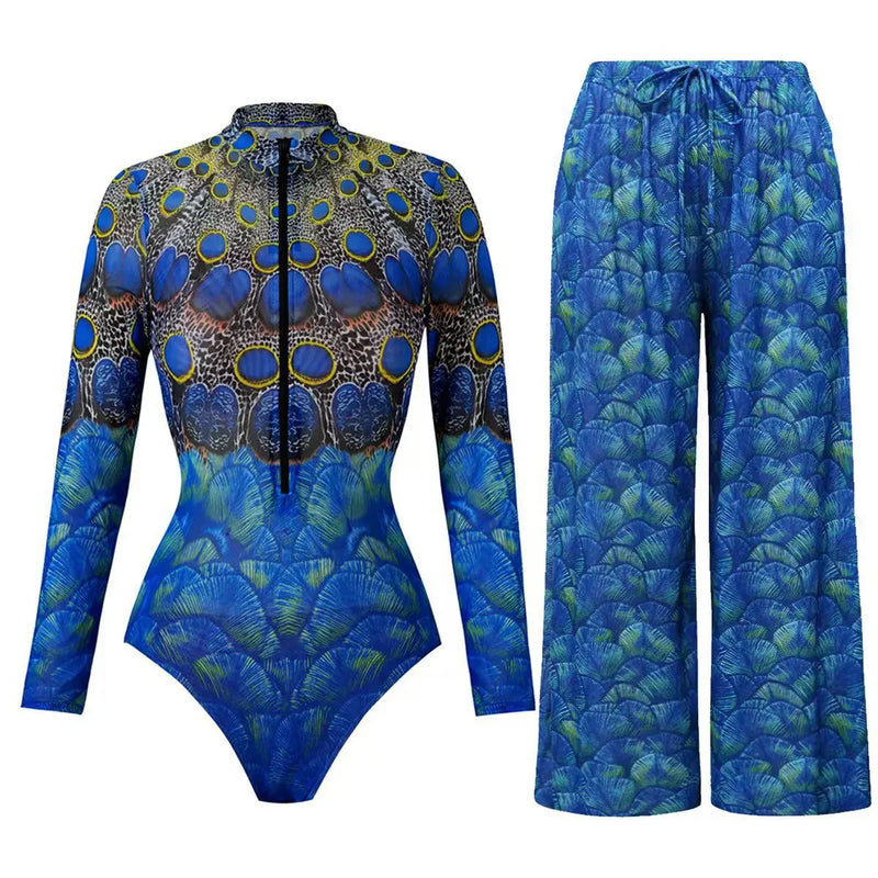 2026 Glamorous Multicolor Swimwear with Unique Pattern High-Cut Legs Perfect for Beach Wear Pool Parties Summer Getaway Vacation