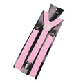 Unisex Elastic Leather Suspenders Braces Men Women Gift Black Blue Red Adjustable Straps for Wedding Suit Skirt Accessories