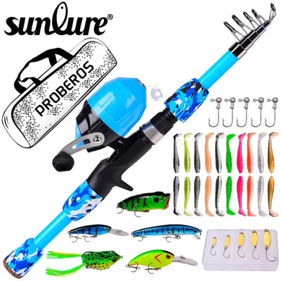 Children Fishing Pole Telescopic Rod And Spinning Reel | SAMAG