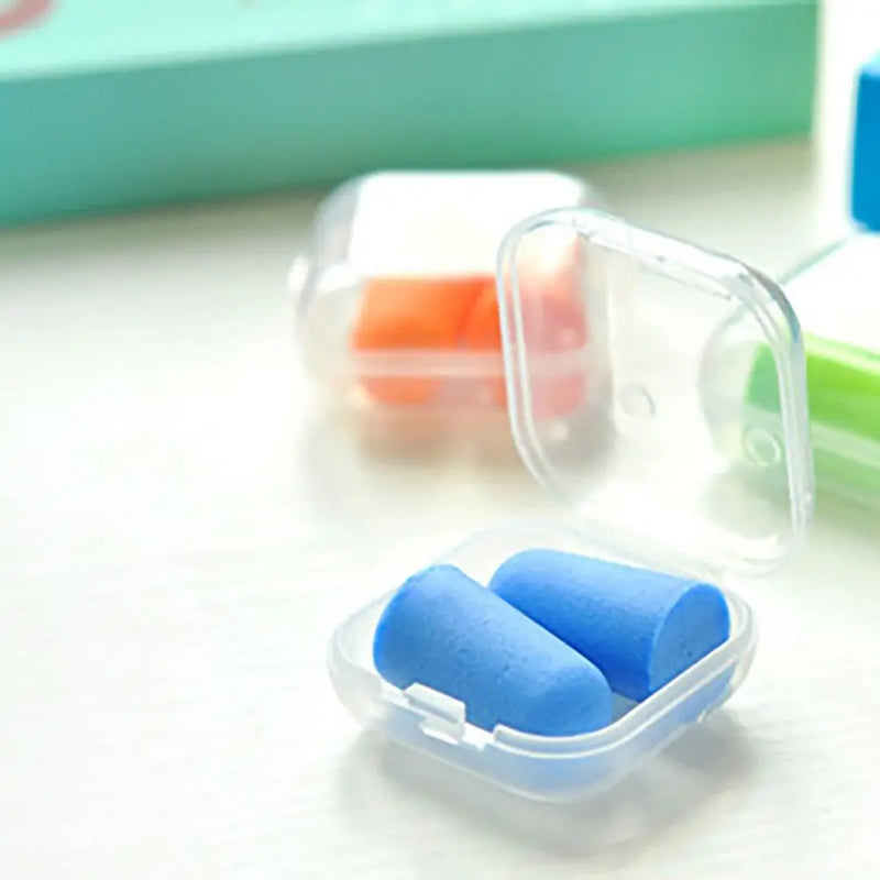 1Pair Noise Reduction Anti-noise Earplugs with Box Soundproof Waterproof Ear Plugs Sound Insulation Foam Sleeping Earplugs