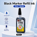 15ml 45mm Oil-Based Marker Refill Ink Cap off Feature Blue Red Black Color up to 72 Hours Durability for Business Supplies