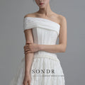 Sondr Customized Elegant Taffeta Pleats Korean Wedding - View 3 | SAMAG