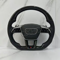 Custom Carbon Fiber Steering Wheel For Audi A3 A4 A5 A6 A6L A7 A8 S3 S4 S5 S6 S7 S8 Q3 Q5 Q7 Q8 SQ7 RSQ7 RSQ8 RS3 RS4 RS5 RS6 TT