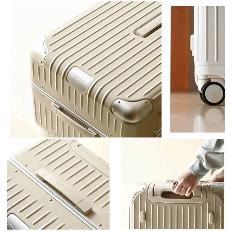 ROAMING Luxury Suitcase PC Material with Aluminum Alloy Frame TSA Lock Rolling Luggage Travel Large Capacity 20/24/26/28/30inch