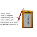 100% real capacity 3.7V 103450 2000mAh Rechargeable Polymer Lithium Battery, for Cameras, GPS, Bluetooth Speakers，PS4 controller