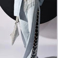 Sexy Hole Rhinestone Denim Pants Women Fashion Baggy - View 3 | SAMAG