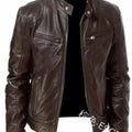 Spliced Faux Leather Men Coats Solid  Long Sleeve Cardigan Zipper Suede Outerwear Smart Casual Loose Pockets Solid Winter
