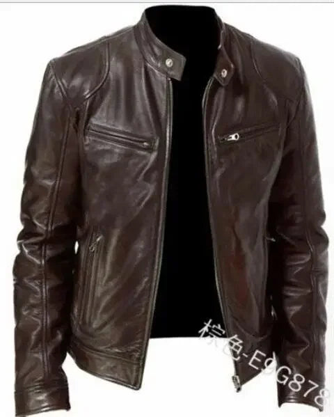 Spliced Faux Leather Men Coats Solid  Long Sleeve Cardigan Zipper Suede Outerwear Smart Casual Loose Pockets Solid Winter
