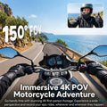 4K UHD Motorcycle Mini Action Camera Body POV Magnetic 30M Waterproof  2.4G WiFi Small Action Video vlogging Camcord Helmet Bike