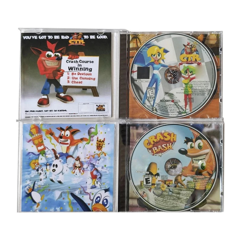 PS1 Crash Bandicoot Series Disc Copy Game Unlock Console Station1 Retro Optical Driver Video Game Parts