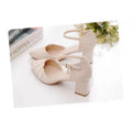 2026 Spring Summer Women's Block Heel Sandals | Fashion Closed Toe Ankle Strap Pumps | Versatile Party Evening High Heels