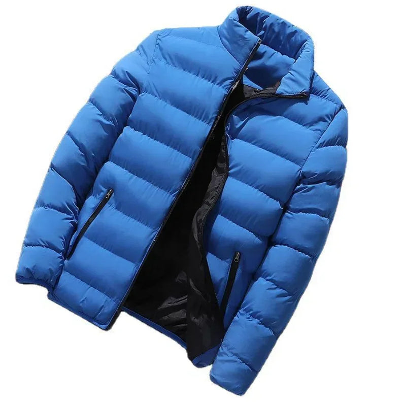 New Men's Thick Warm Parka Jackets Autumn Winter Casual Men's Outwear Coats Solid Male Windbreak Cotton Padded Down Jacket M-5XL