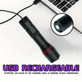 395nm UV Flashlight Zoomable Blacklight USB Rechargeable UV Light Ultraviolet Flashlight for Pet Urine Detection Curing Lighting
