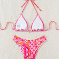 Women's Two Piece Bikini Set 2025, Sexy Triangle Push Up Swimsuit, Floral Print Bathing Suit, Beach Swimwear