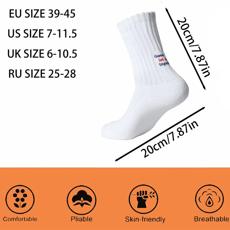 4 Pairs Men's Cotton Work Socks Cushioned Long Running | SAMAG