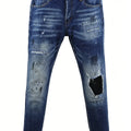 6057 Four Seasons New Men's Wear Washed Ripped Patch | SAMAG