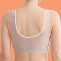 Women's Traceless Bra Thin Summer Cool Feel No Steel Rim Show Chest Sports Beauty Tank Top Small Chest Gathering Bra Underwear
